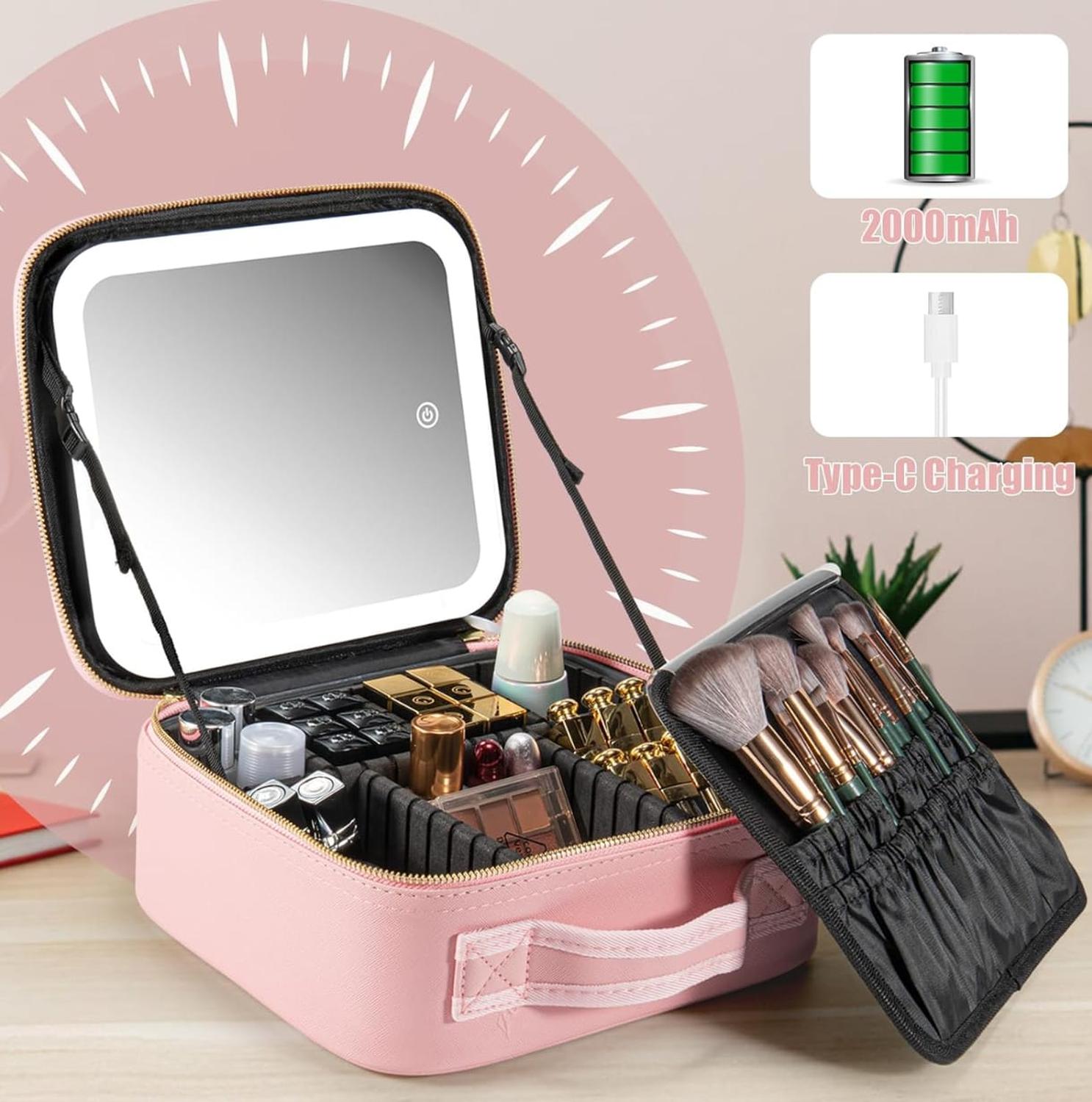 COSMETIQUERO ORGANIZADOR DE MAQUILLAJE CON LUZ LED - 6