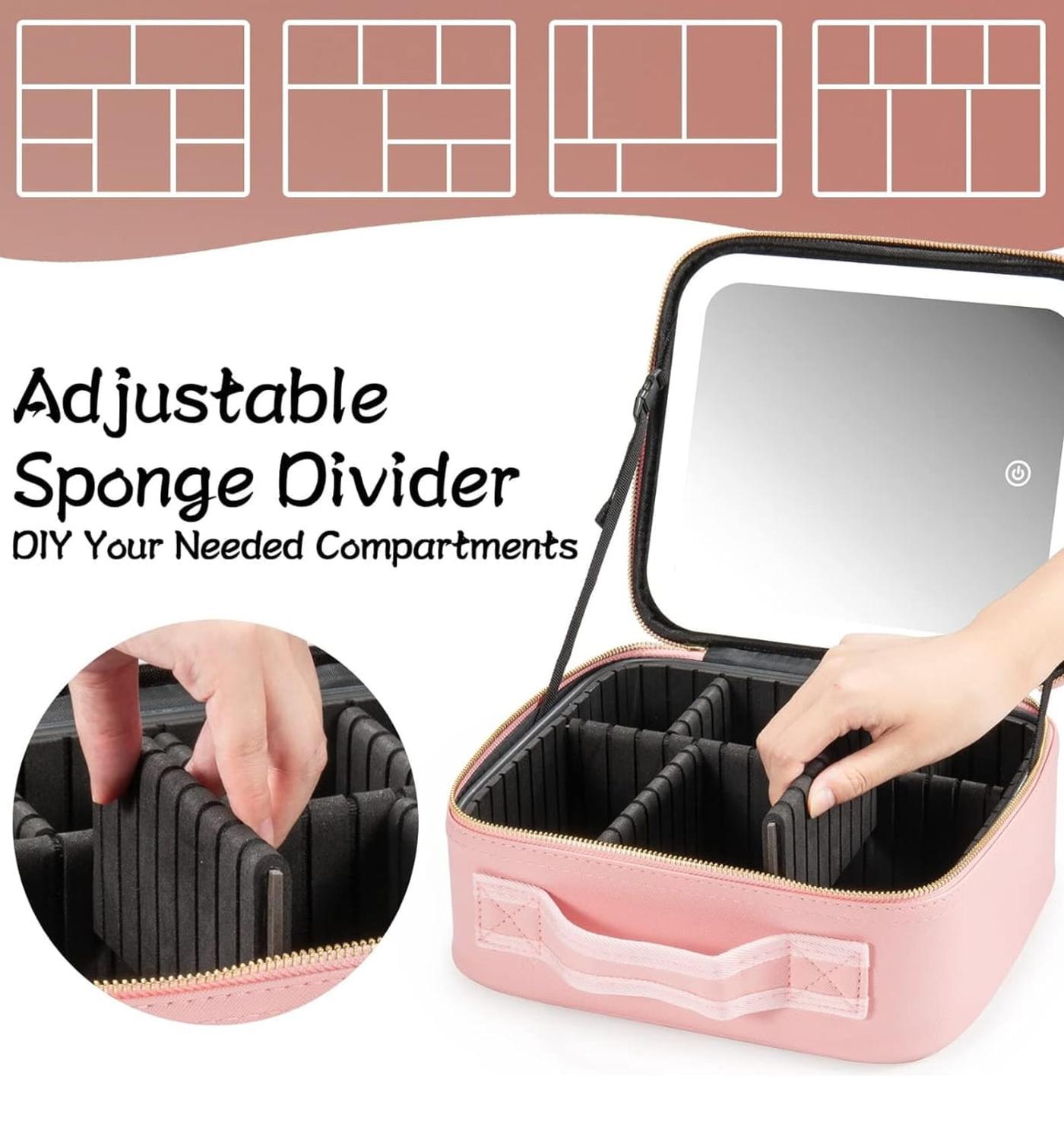 COSMETIQUERO ORGANIZADOR DE MAQUILLAJE CON LUZ LED - 7