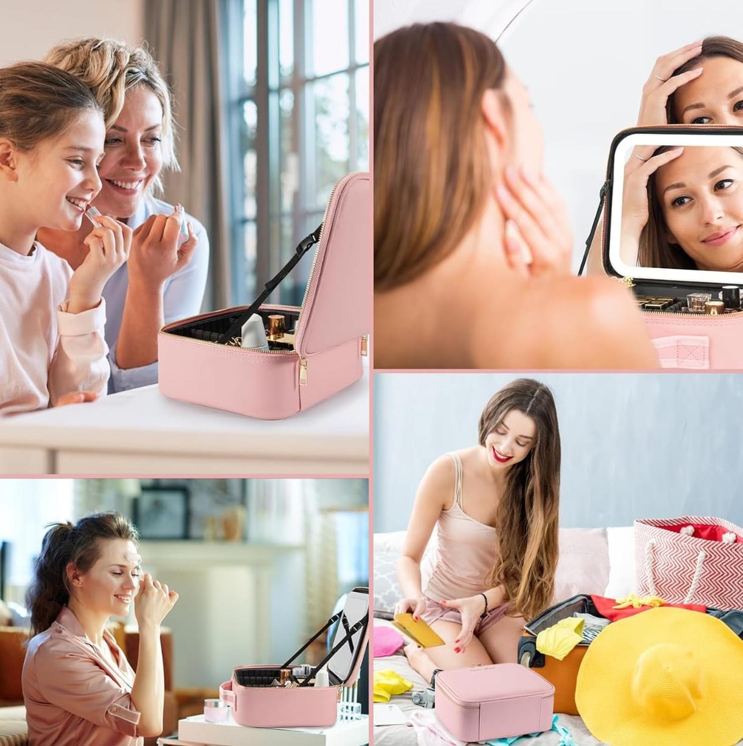 COSMETIQUERO ORGANIZADOR DE MAQUILLAJE CON LUZ LED - 9