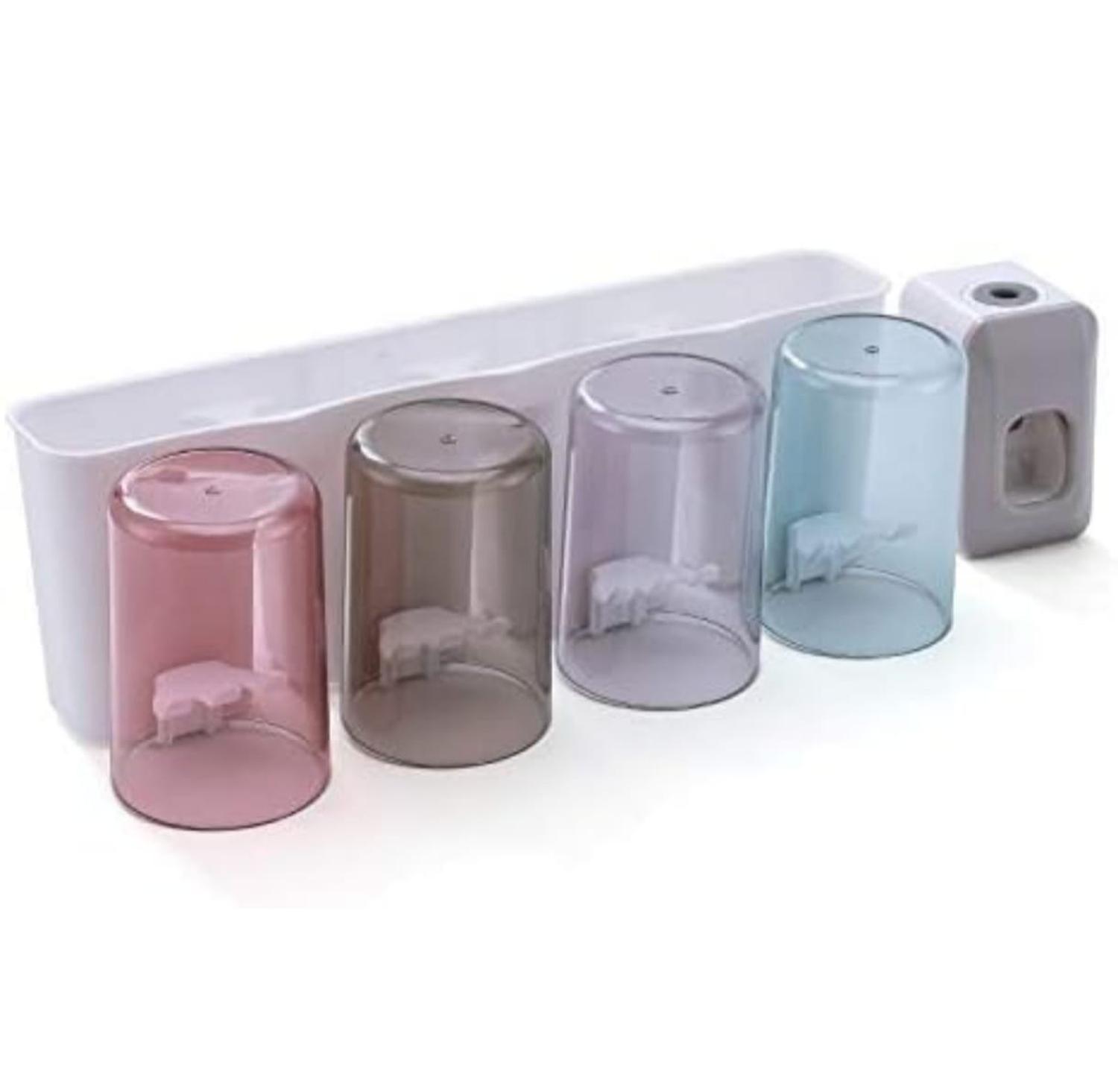 DISPENSADOR PASTA DENTAL Y PORTA CEPILLOS DE DIENTES - 3