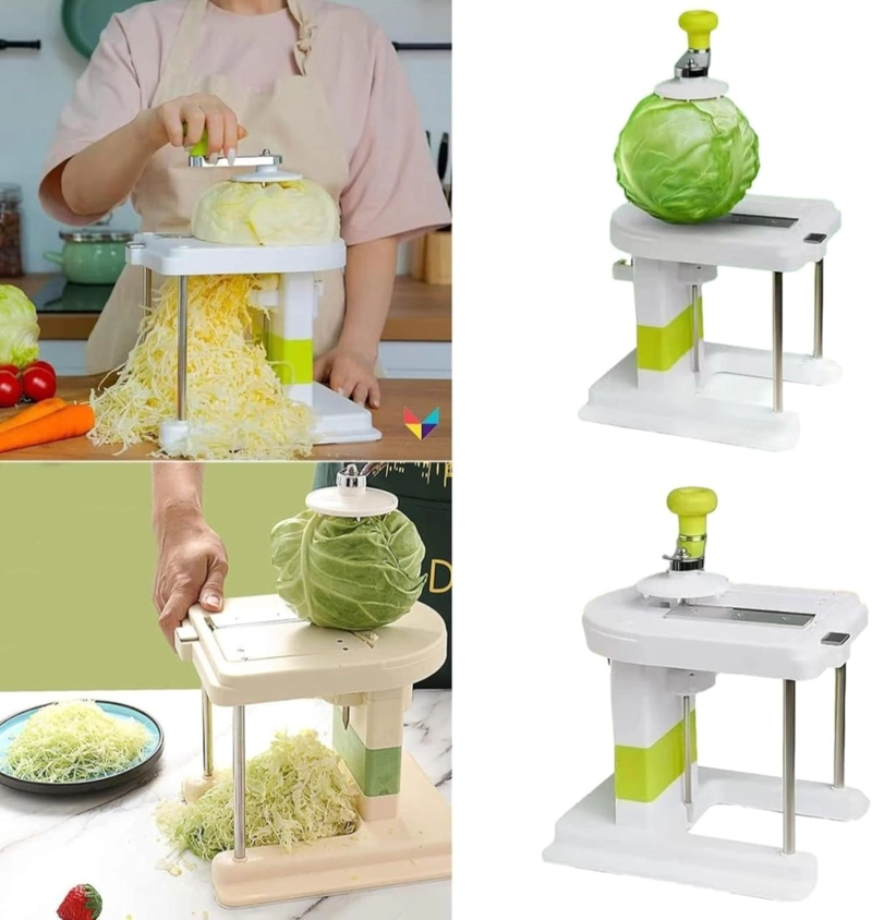 CORTADOR DE REPOLLO ROTATIVO MANUAL CON CUCHILLAS DE ACERO INOXIDABLE - 1