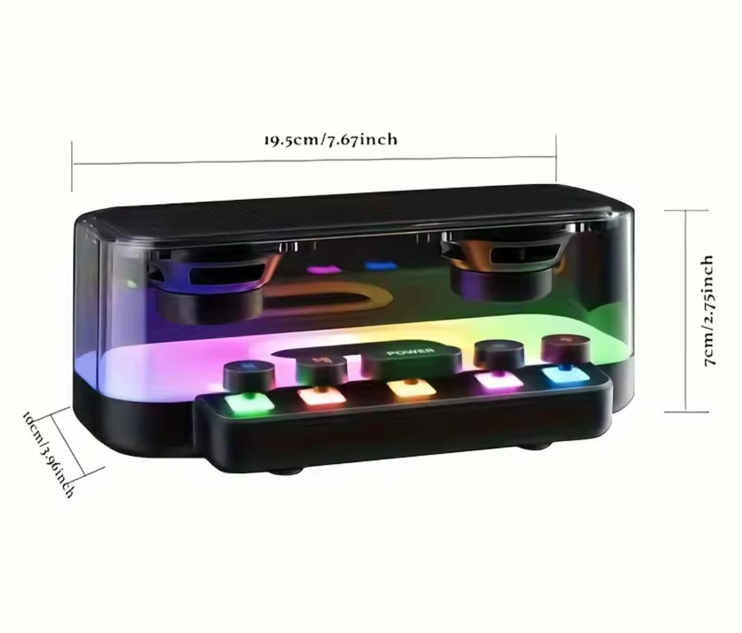 PARLANTE BLUETOOHT RGB PORTATIL RECARGABLE DISEÑO PIANO - 2