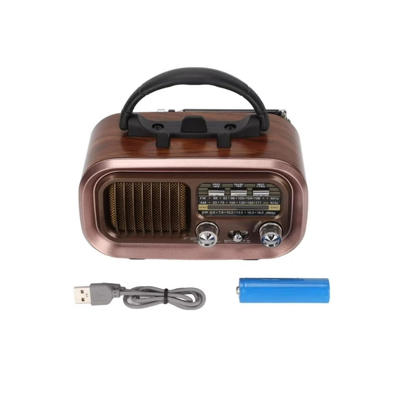 RADIO VINTAGE SOLAR RECARGABLE USB - 4