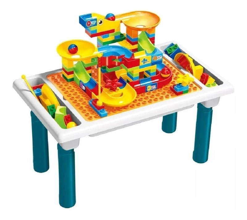 MESA DE JUEGO DIDACTIVA 114 BLOQUES DE CONSTRUCCION - 1