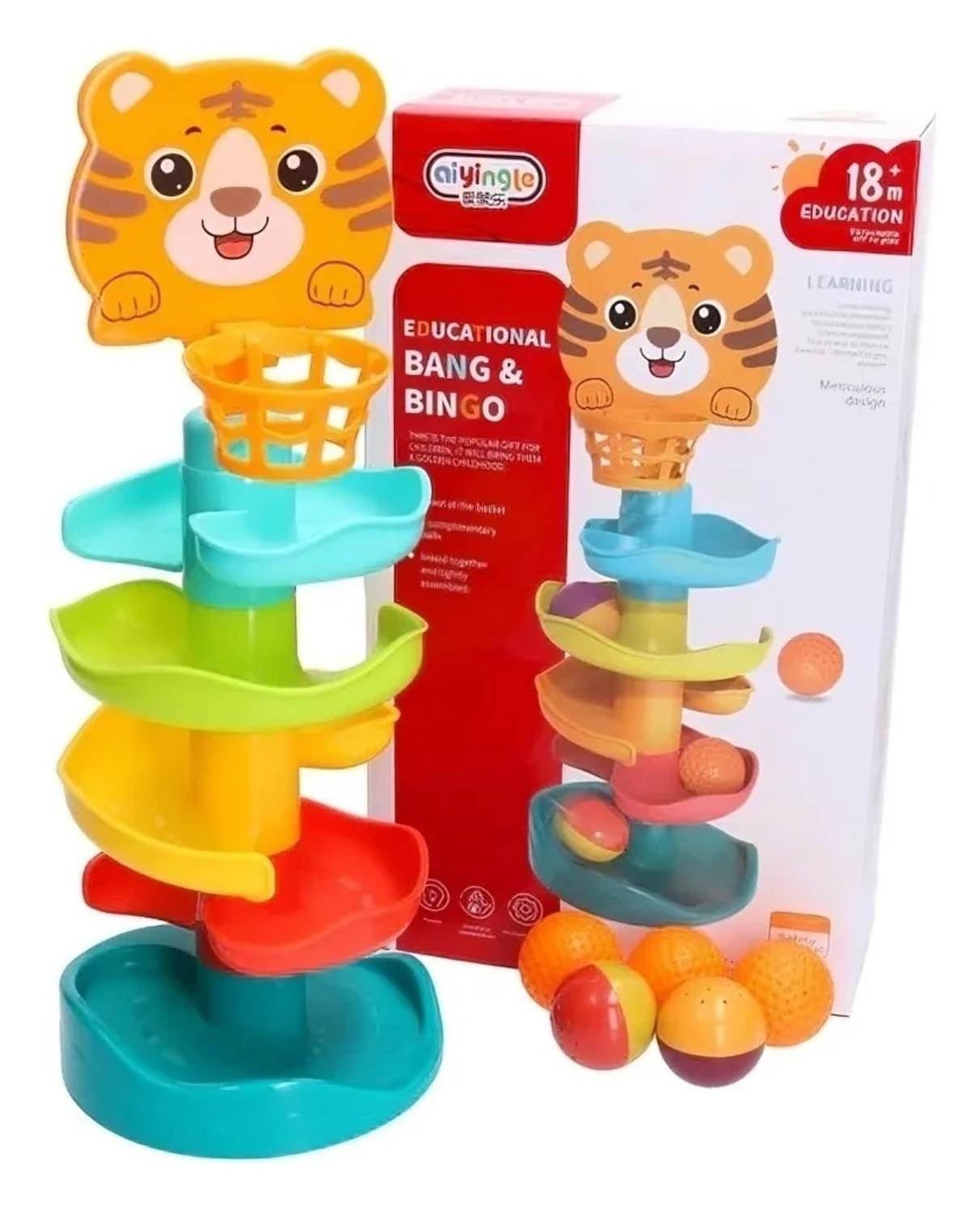 JUEGO DIDACTICO TOBOGAN DE PELOTAS PARA BEBES - 1