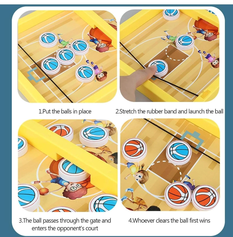 JUEGO DE HOCKEY DE MESA TABLERO DE MADERA - 3
