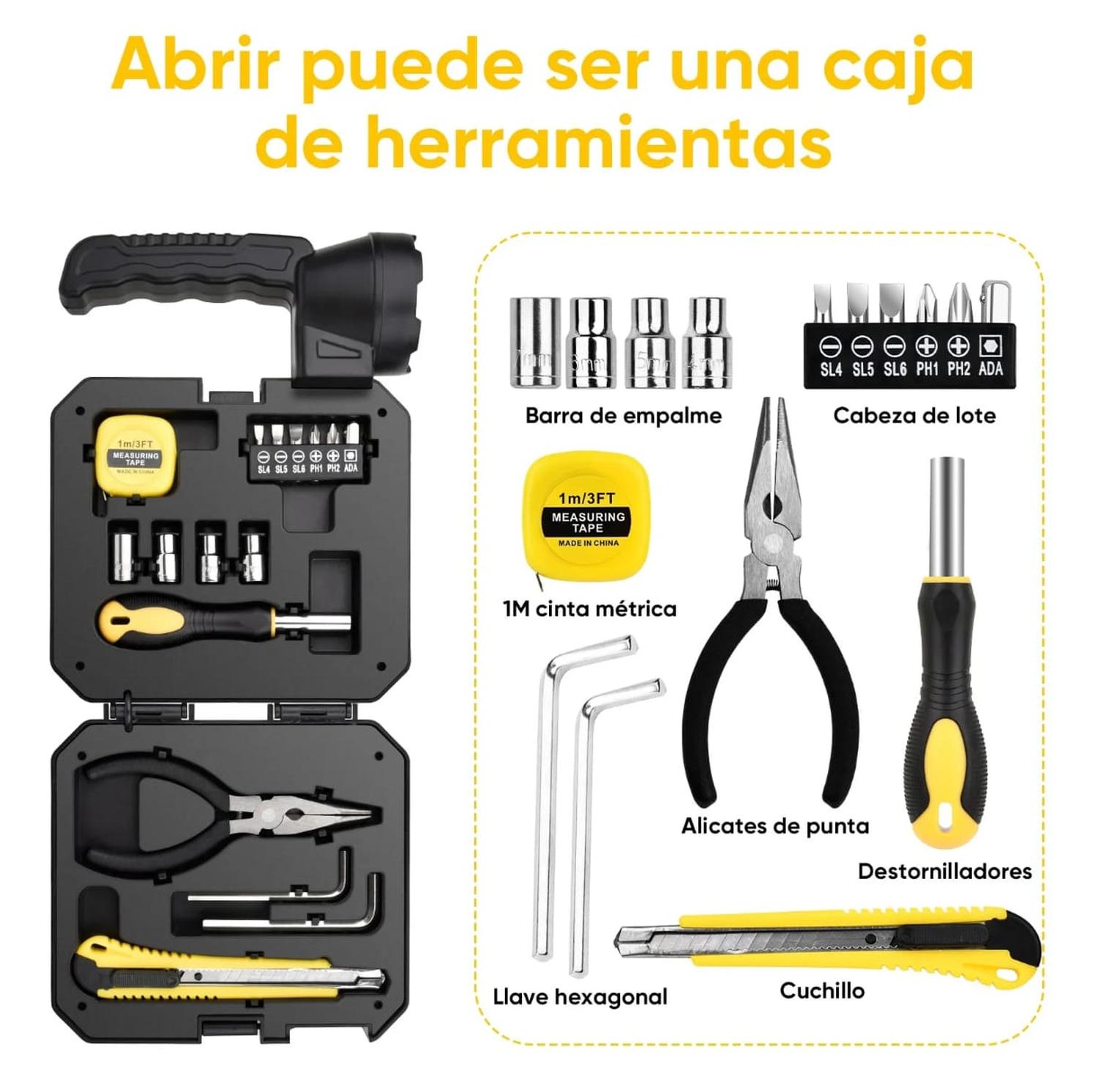 LINTERNA SOLAR RECARGABLE + KIT DE HERRAMIENTA - 4