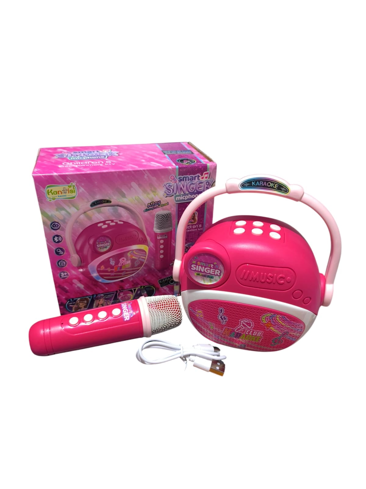 PARLANTE ALTAVOZ CON MICROFONO PARA NIÑA ROSA - 2