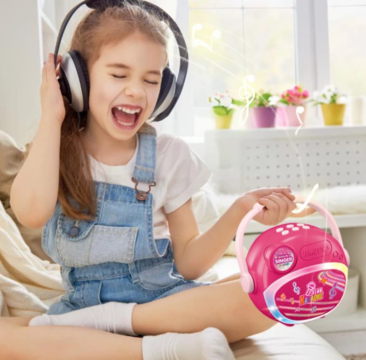PARLANTE ALTAVOZ CON MICROFONO PARA NIÑA ROSA - 4