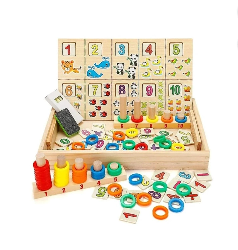 JUEGO DE APRENDIZAJE MATEMATICO DE MADERA - 1