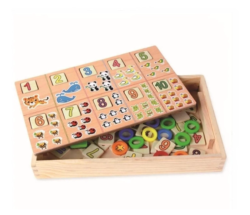 JUEGO DE APRENDIZAJE MATEMATICO DE MADERA - 2