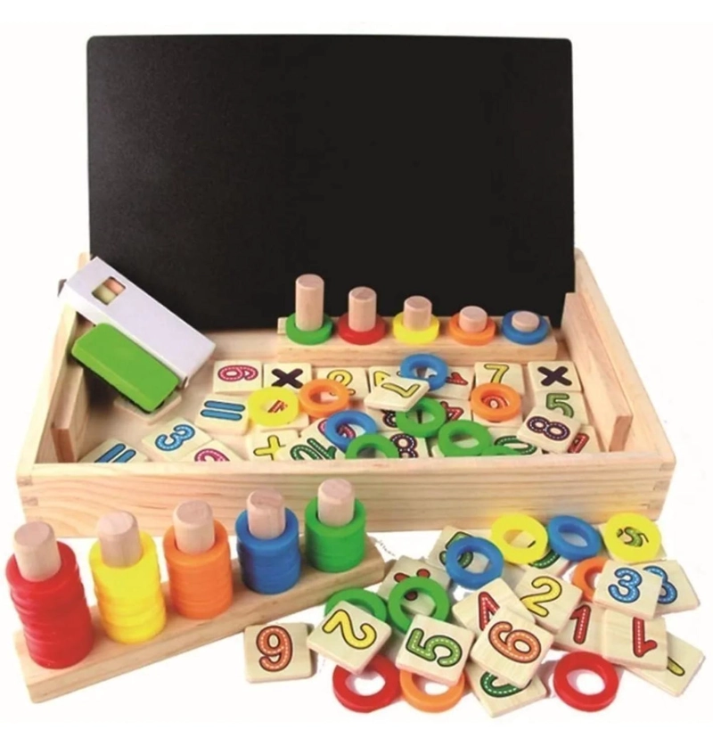 JUEGO DE APRENDIZAJE MATEMATICO DE MADERA - 4