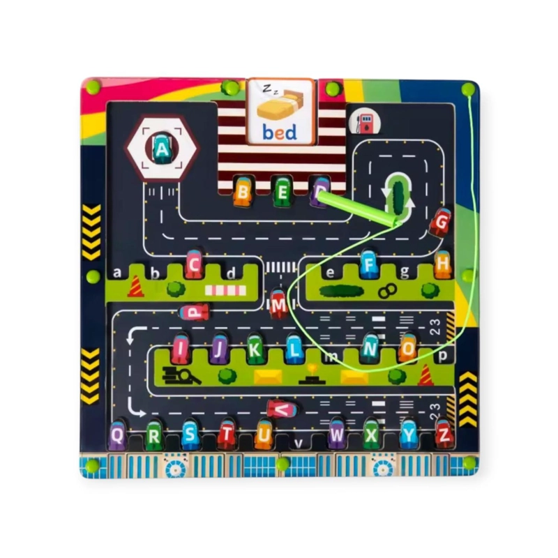 JUEGO LABERINTO MAGNETICO DEL ALFABETO PARA NIÑOS - 1