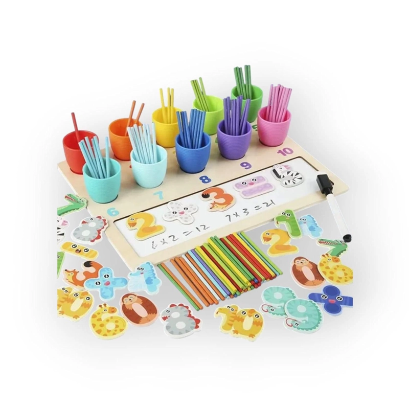 JUEGO DIDACTICO DE MADERA PARA APRENDER A CONTAR - 1