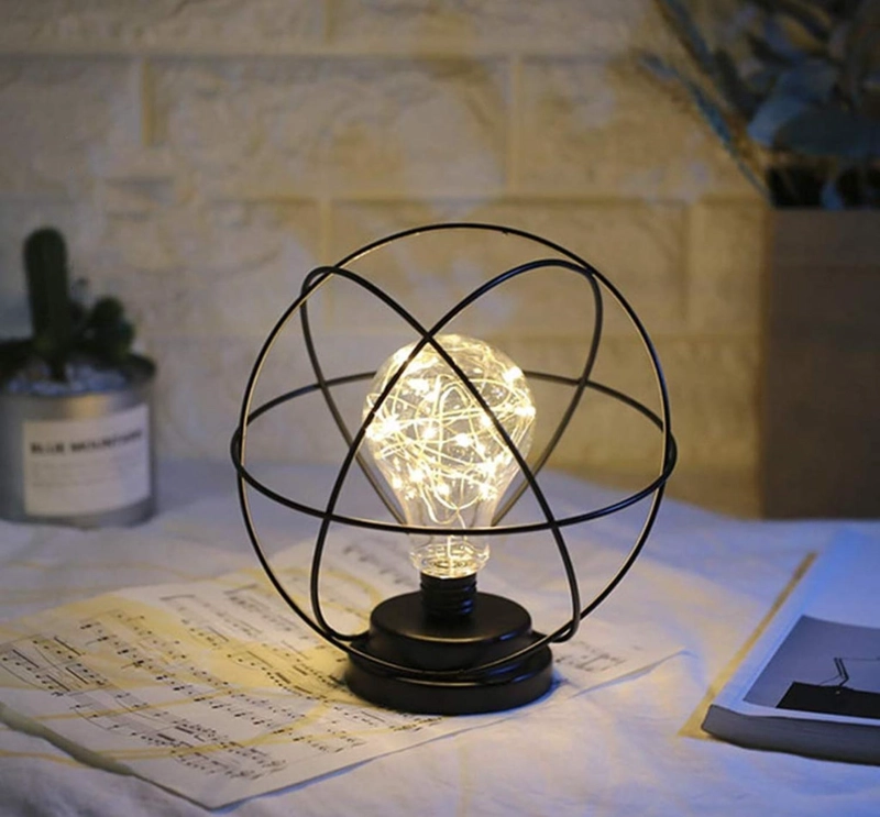 LAMPARA DE MESA VINTAGE CIRCULAR PORTATIL - 2