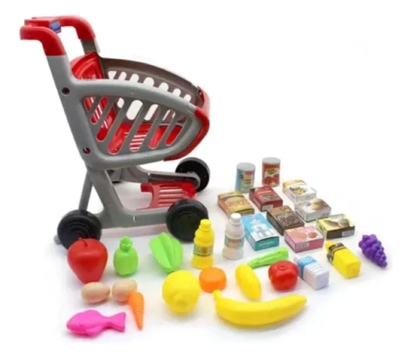 JUGUETE CARRO DE SUPERMERCADO CON 41 ACCESORIOS - 1