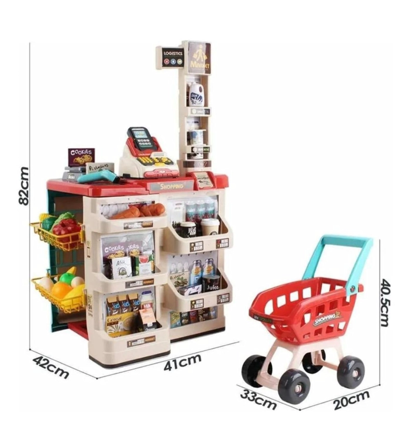 JUEGO DE SUPERMERCADO CON CARRITO Y 48 PIEZAS - 2