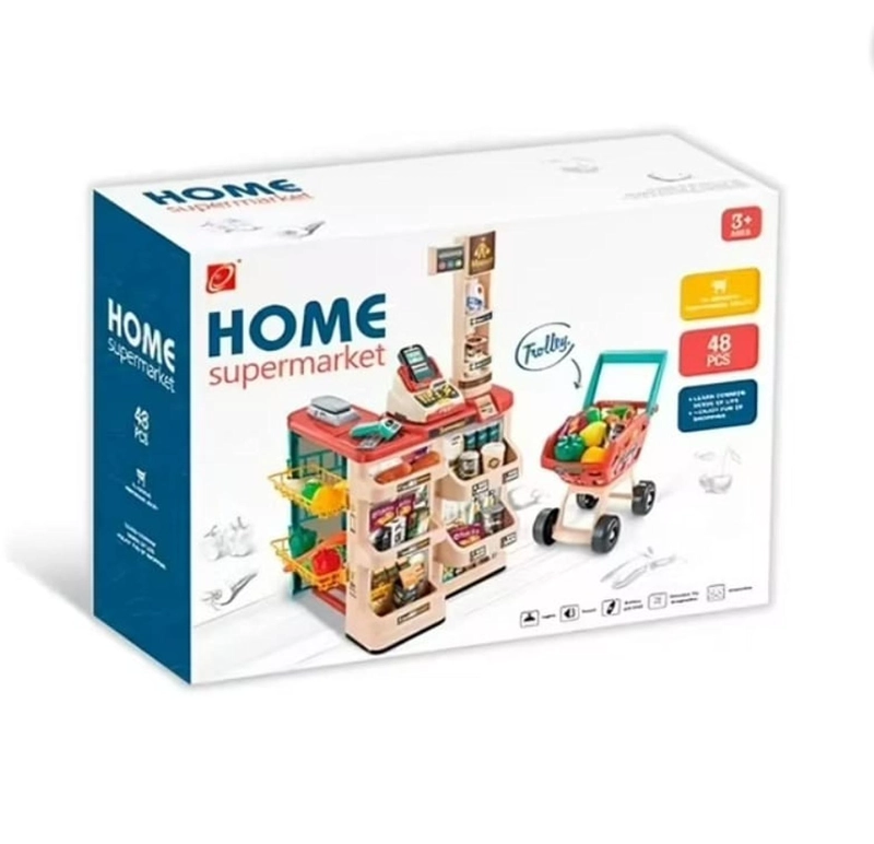 JUEGO DE SUPERMERCADO CON CARRITO Y 48 PIEZAS - 3