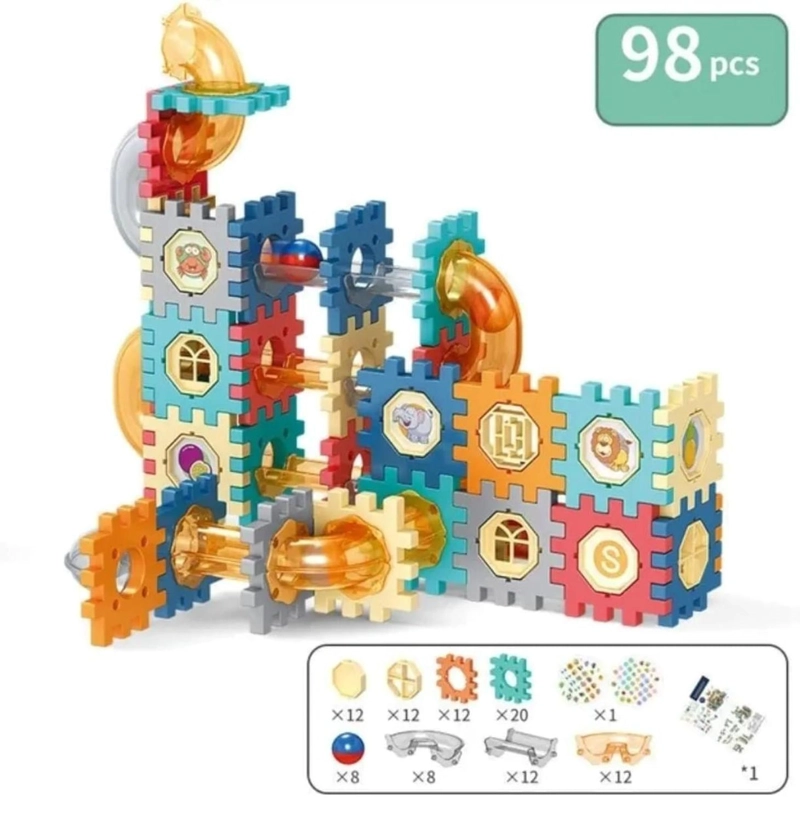 BLOQUES DE CONSTRUCCION CON TUBOS 98 PIEZAS PARA NIÑOS - 2