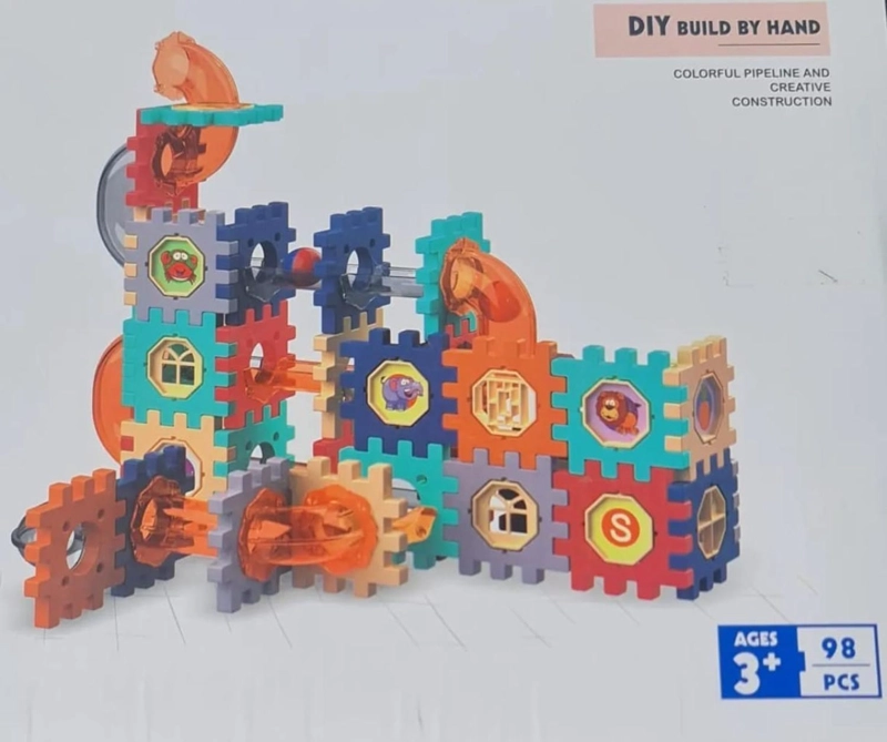 BLOQUES DE CONSTRUCCION CON TUBOS 98 PIEZAS PARA NIÑOS - 4