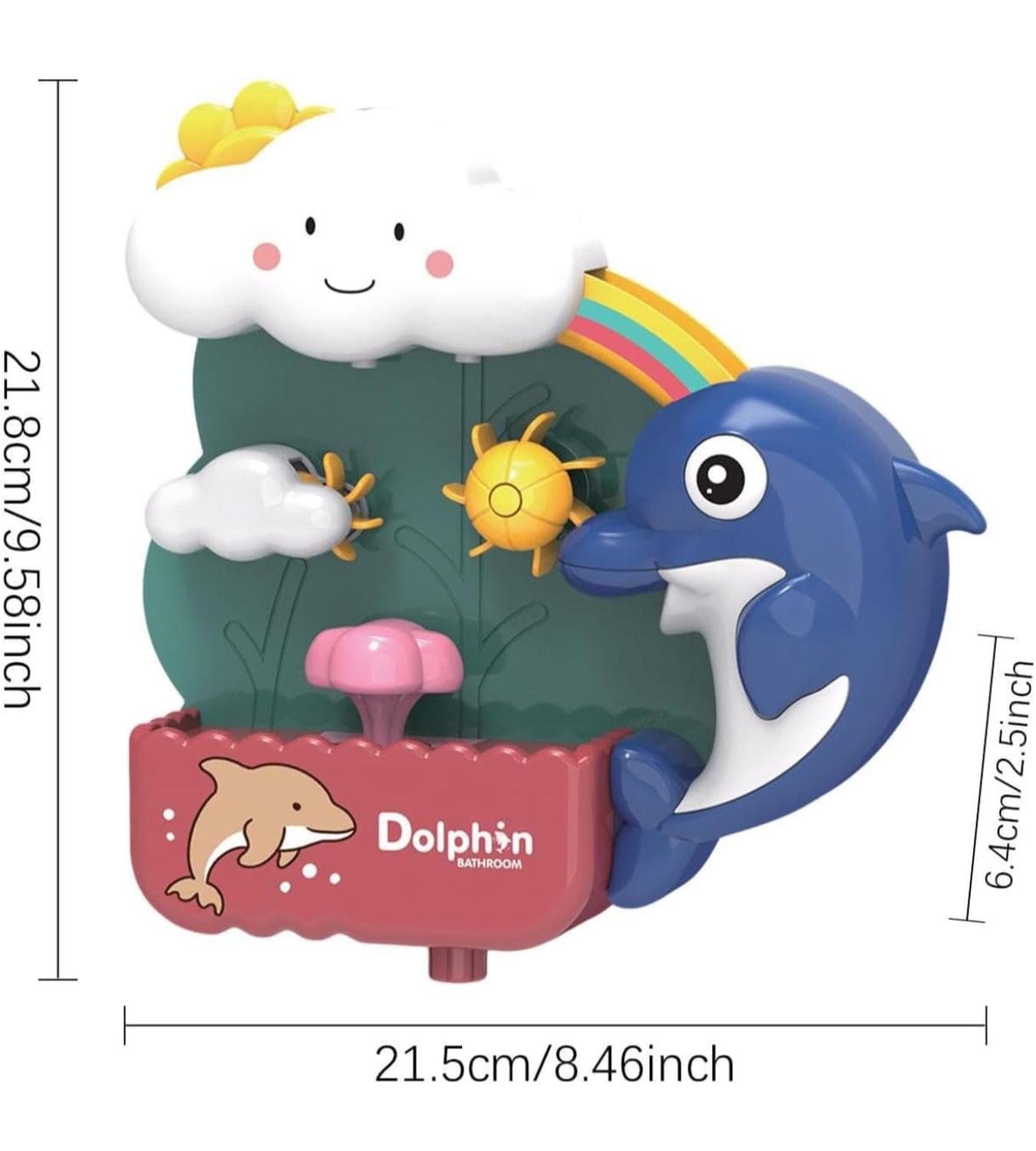 JUGUETE DE BAÑO INFANTIL INTERACTIVO CON AGUA CASCADA - DELFIN - 2