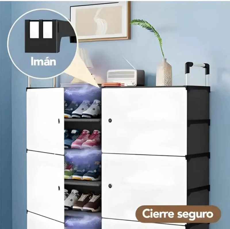 ZAPATERO ORGANIZADOR MODULAR CON PUERTAS MUEBLE MULTIUSOS - 2