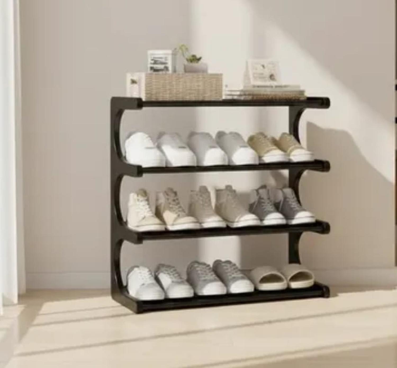 ZAPATERO ORGANIZADOR 4 NIVELES NEGRO MULTIUSOS PARA DORMITORIOS - 2