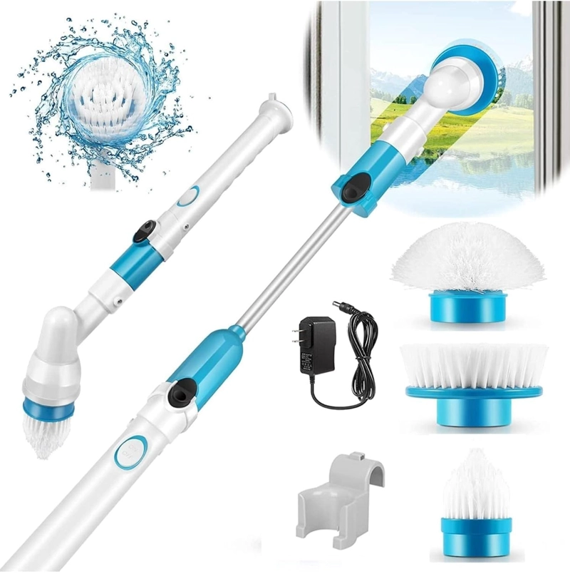 CEPILLO ELECTRICO RECARGABLE MULTIUSO CON MANGO EXTENSIBLE - 1