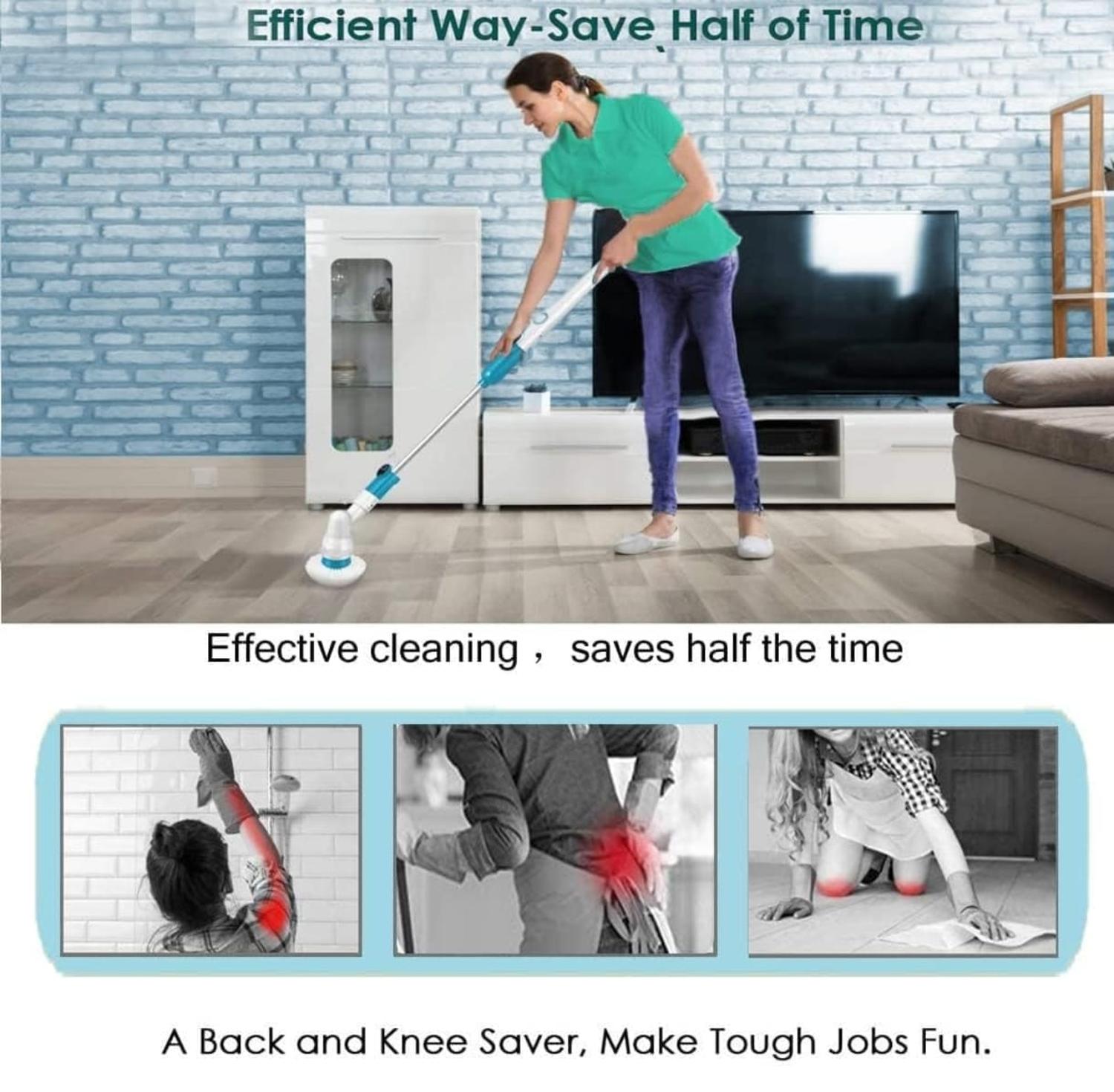 CEPILLO ELECTRICO RECARGABLE MULTIUSO CON MANGO EXTENSIBLE - 2