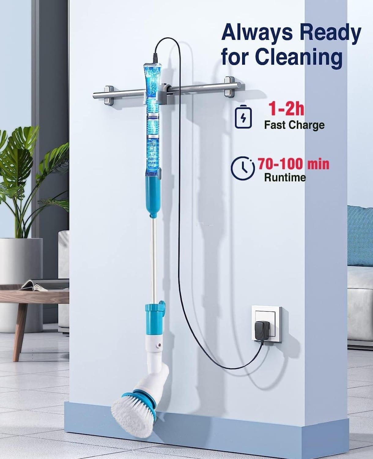 CEPILLO ELECTRICO RECARGABLE MULTIUSO CON MANGO EXTENSIBLE - 5