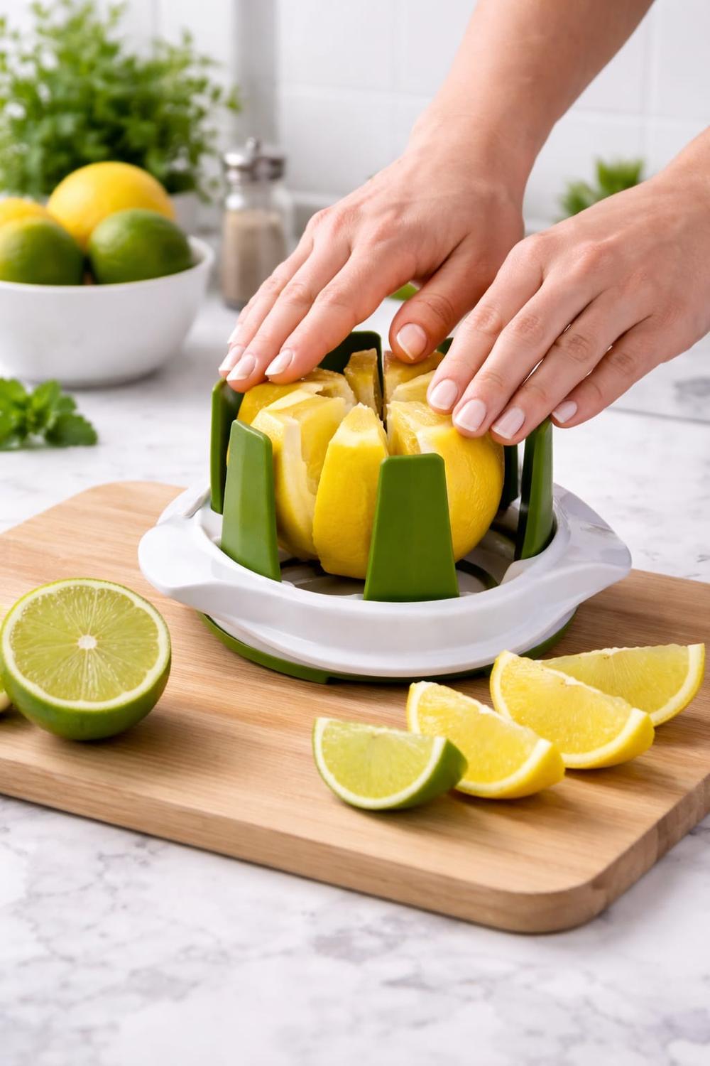 CORTADOR DE LIMONES Y CITRICOS PROFESIONAL REBANADOR 8 PORCIONES - 2