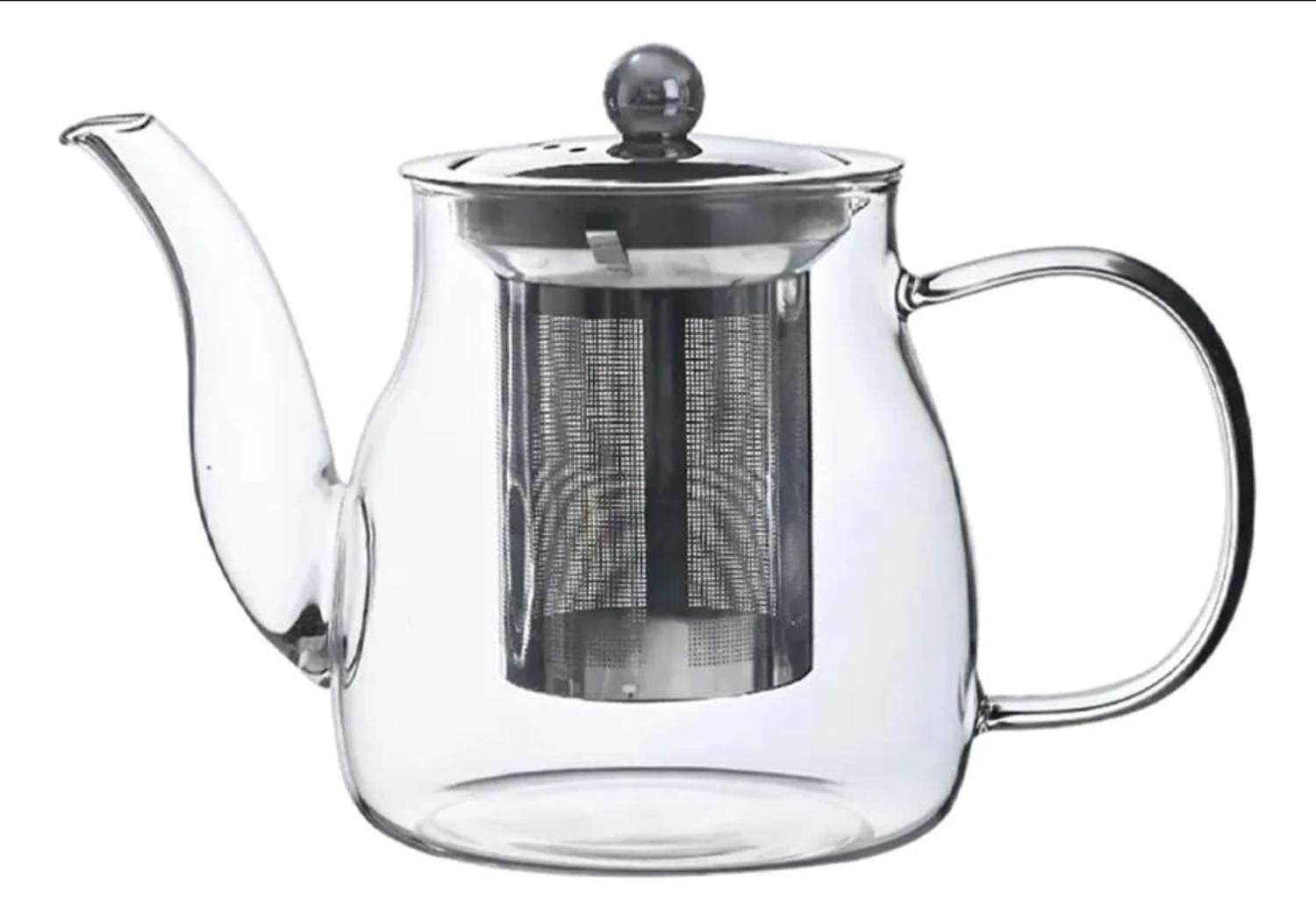 TETERA DE VIDRIO CON INFUSOR ACERO INOXIDABLE TETERA PARA INFUSIONES 800 ML - 1