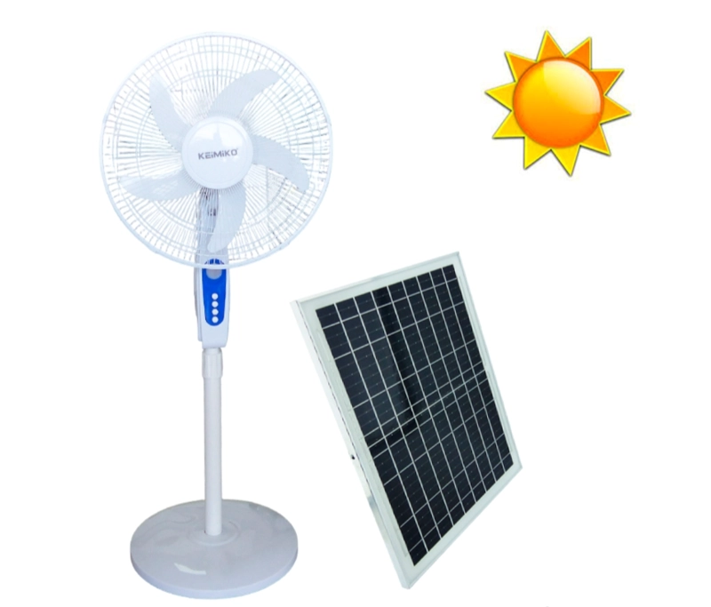 VENTILADOR SOLAR DE PEDESTAL RECARGABLE 16 PULGADAS CON PANEL SOLAR 16W 3 VELOCIDADES - 1