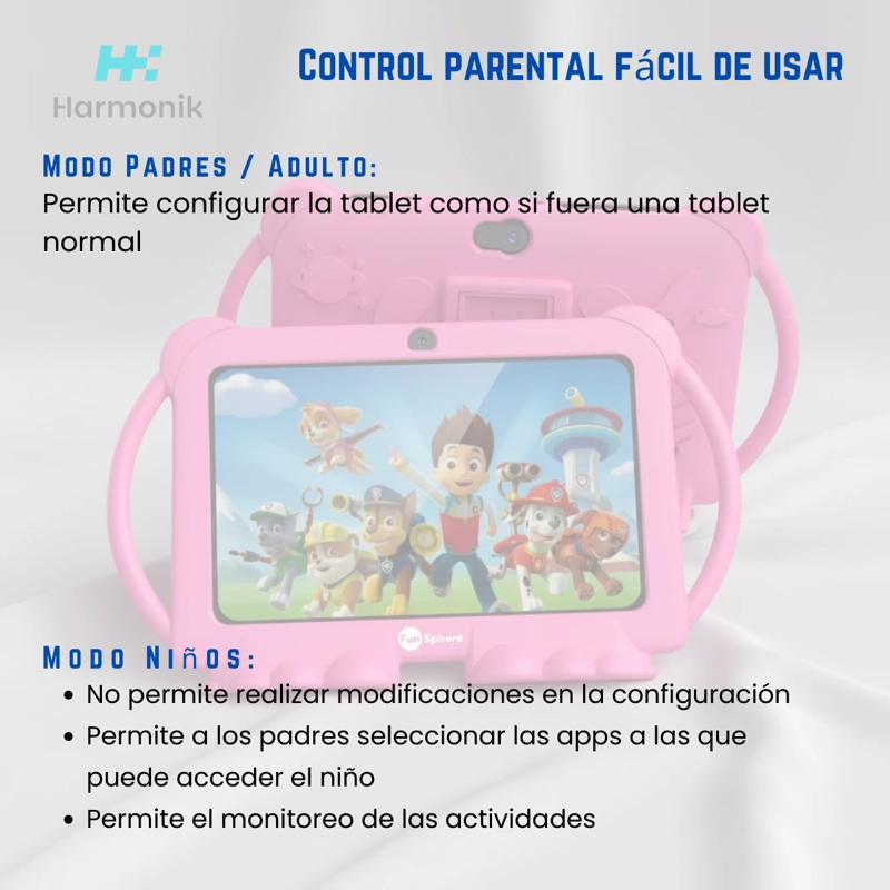 TABLET PARA NIÑOS 7 2G-32G CONTROL PARENTAL WIFI PLAYSTORE Y FUNDA PROTECTORA AZUL - 7