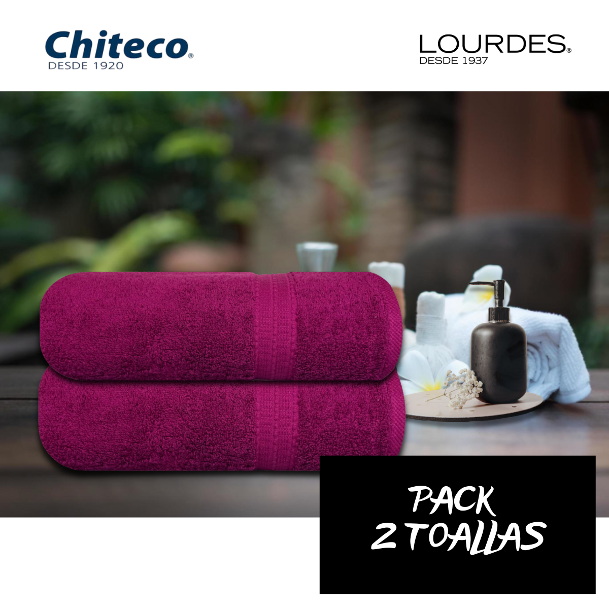 Pack 2 Toallas De Baño 500g Algodón Modelo Palena Verde - 5