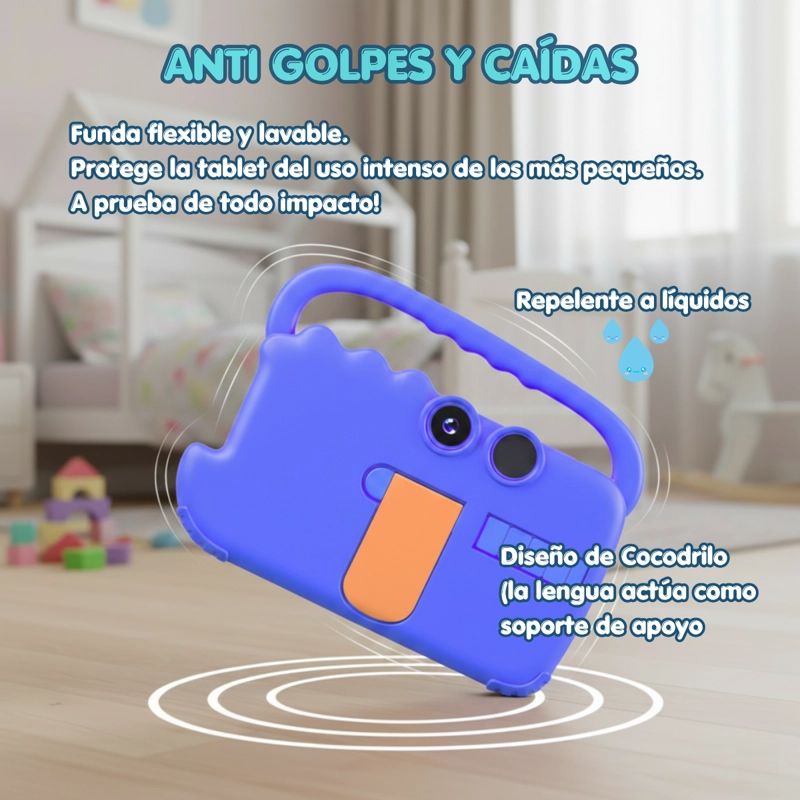 TABLET PARA NIÑOS 7 PULGADAS 2G-32G CONTROL PARENTAL WIFI PLAYSTORE AT70K AZUL - 3