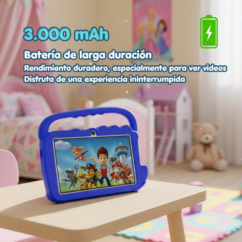 TABLET PARA NIÑOS 7 PULGADAS 2G-32G CONTROL PARENTAL WIFI PLAYSTORE AT70K AZUL - 4