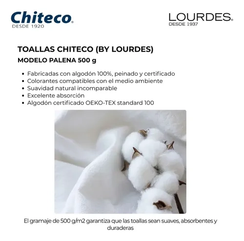 PACK 4 TOALLAS CHITECO 100 ALGOD N 500G BA O MANOS COLORES RUBI Y GRAFITO - 4