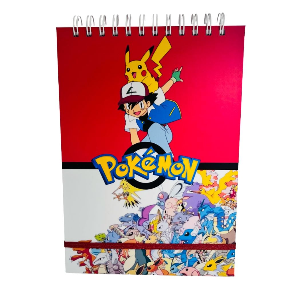 CROQUERA B5 HOJAS LISAS BLANCAS POKÉMON - 1