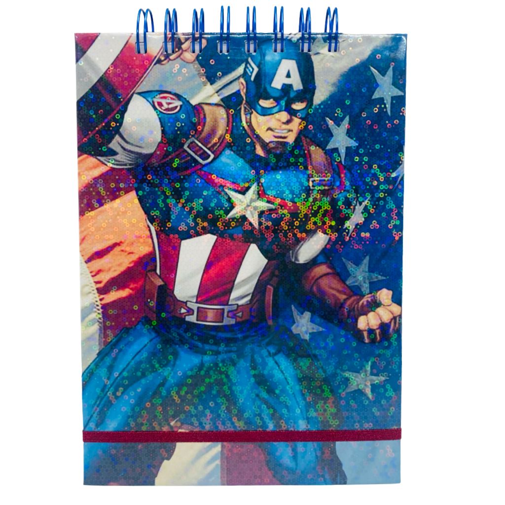 CROQUERA A5 HOJAS LISAS BLANCAS CAPITÁN AMÉRICA AVENGERS - 1