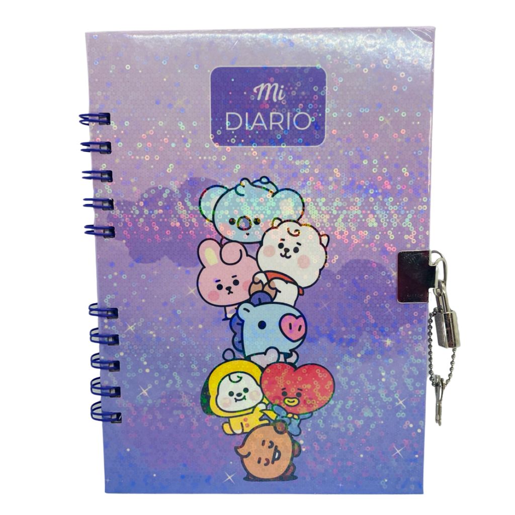 DIARIO DE VIDA A5 HOJAS PERSONAJES BT21 - 1