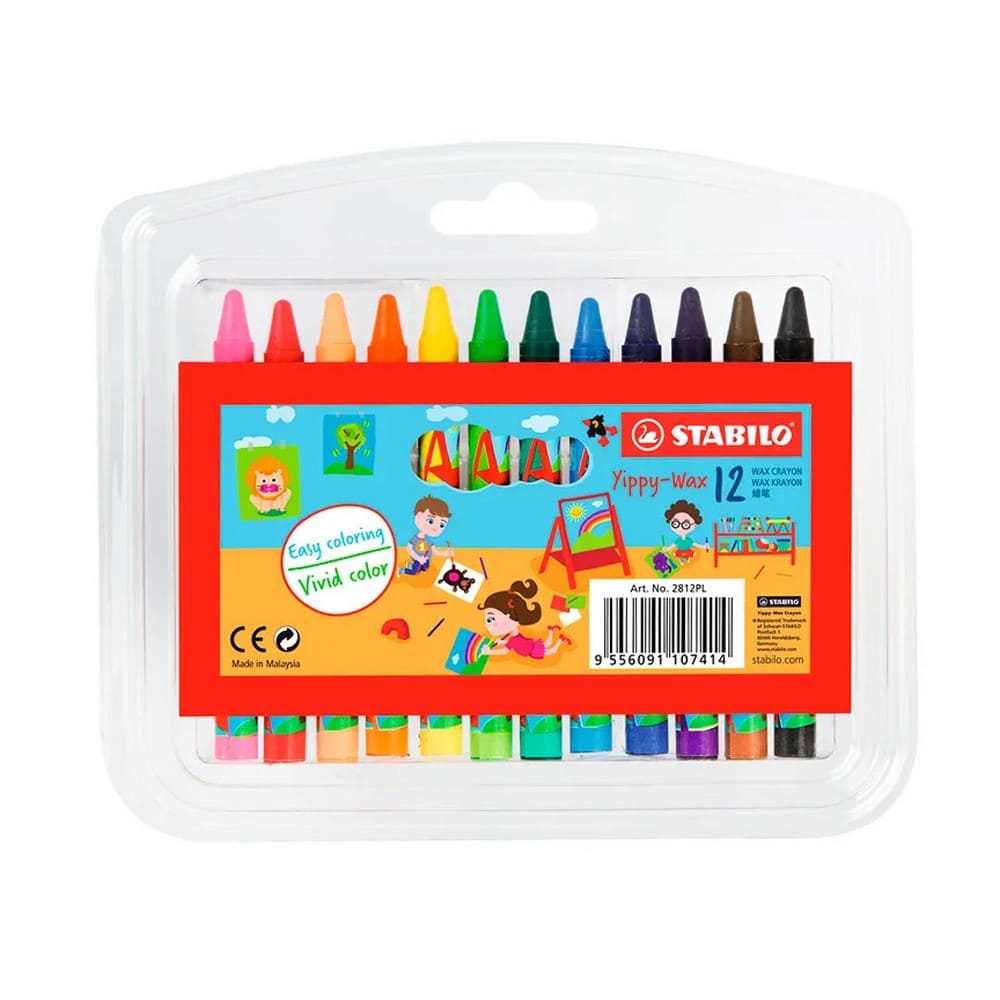 SET DE 12 CRAYONES DE CERA STABILO YIPPY-WAX - 1
