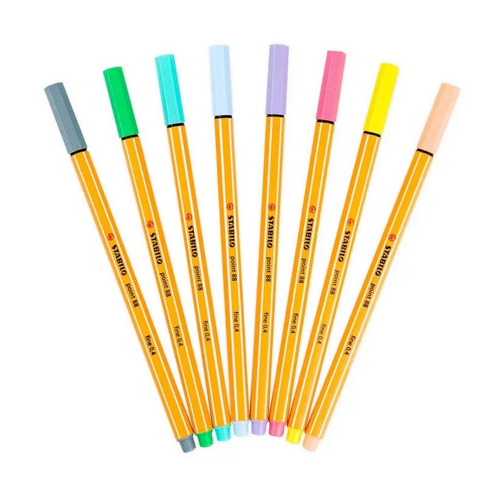 SET DE 8 TIRALINEAS STABILO POINT 88 PASTEL - 2