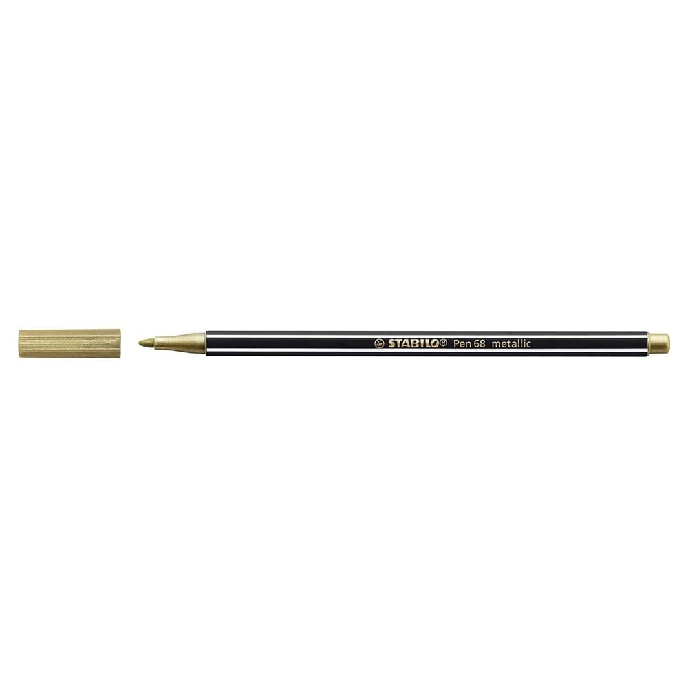 SET DE 2 MARCADORES STABILO PEN 68 METALICOS (ORO Y PLATA) - 4