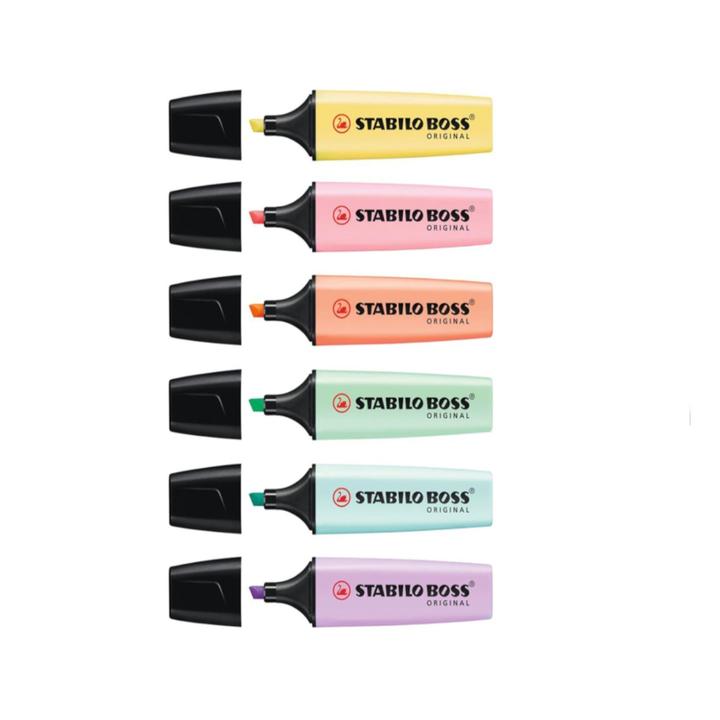 SET DE 6 DESTACADORES STABILO BOSS ORIGINAL PASTEL - 2