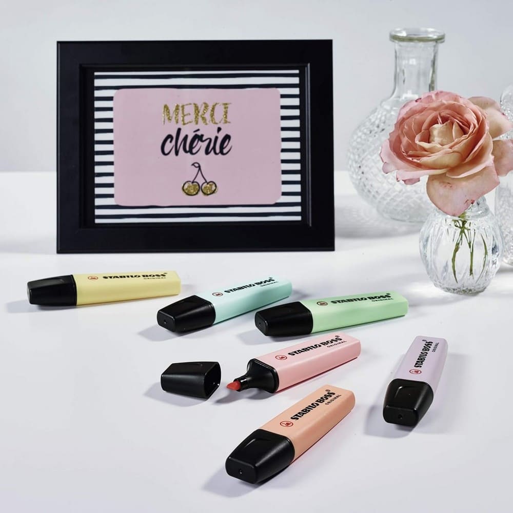 SET DE 6 DESTACADORES STABILO BOSS ORIGINAL PASTEL - 6