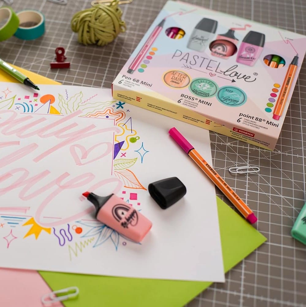 SET DE 18 STABILO PASTEL LOVE (6 MINI PEN 68 + 6 MINI BOSS + 6 MINI POINT 88) – SPECIAL EDITION - 4