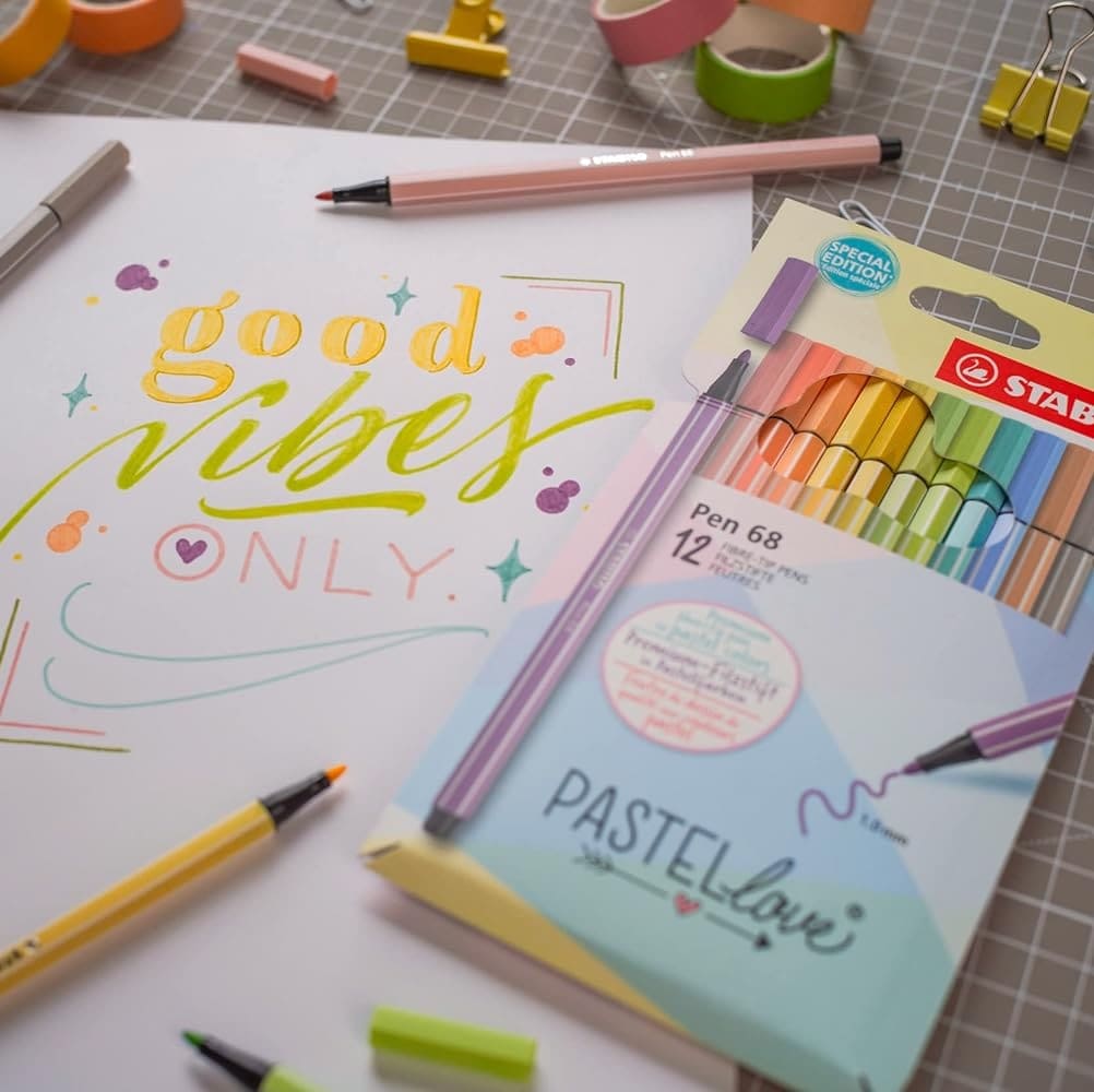 SET DE 12 MARCADORES STABILO PASTEL LOVE PEN 68 SPECIAL EDITION - 4