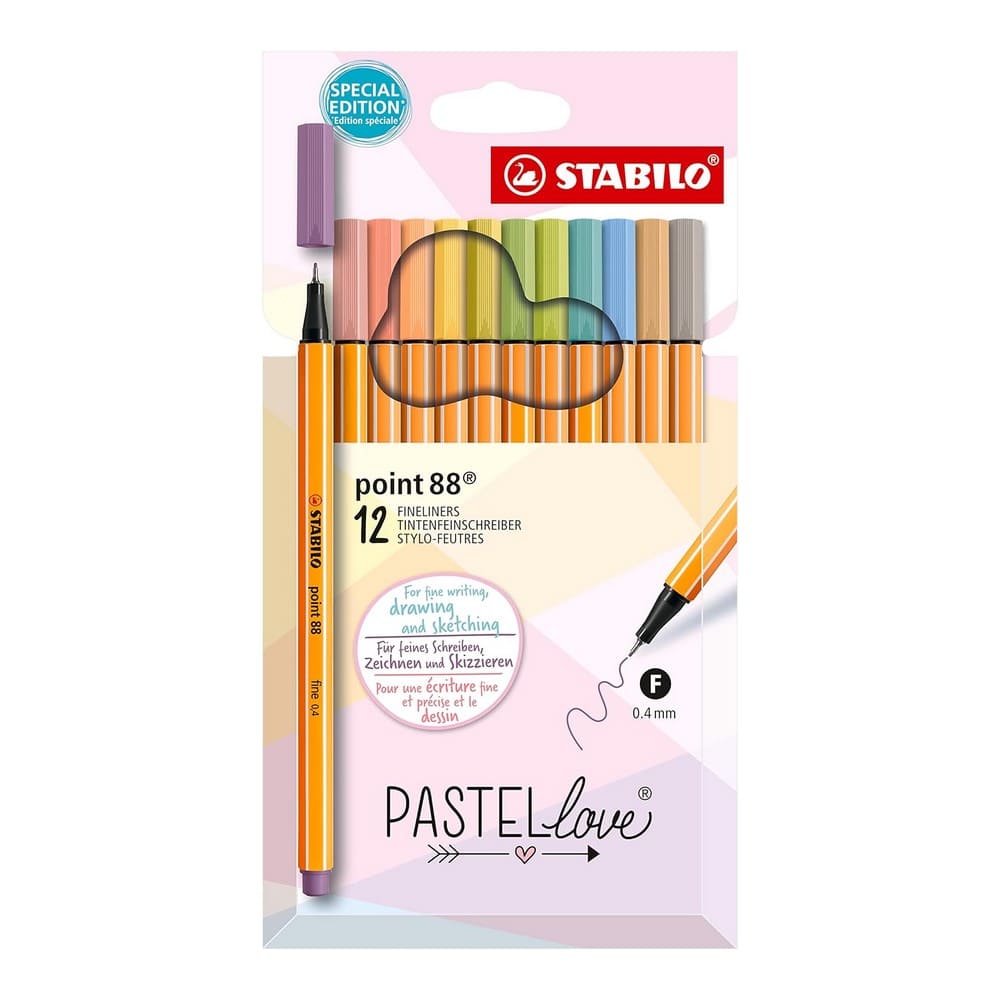 SET DE 12 TIRALINEAS STABILO POINT 88 PASTEL LOVE (SPECIAL EDITION) - 1