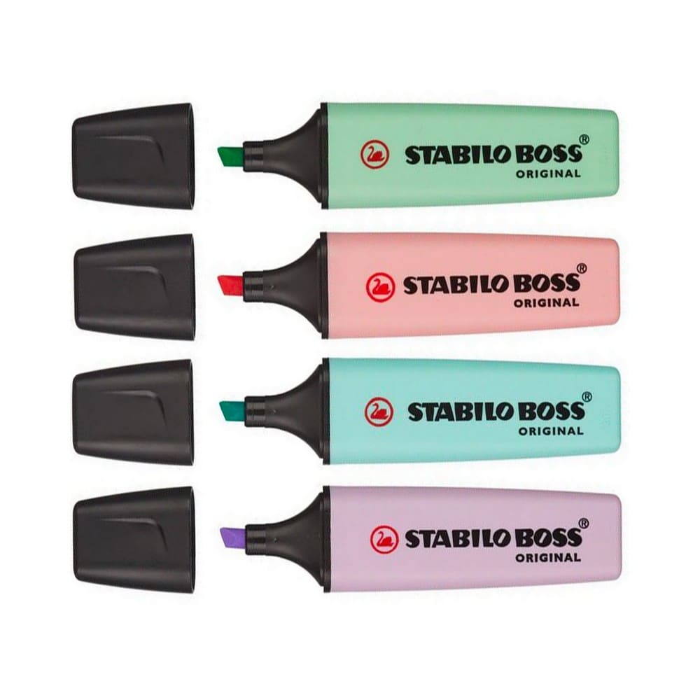 SET DE 4 DESTACADORES STABILO BOSS ORIGINAL PASTEL - 2
